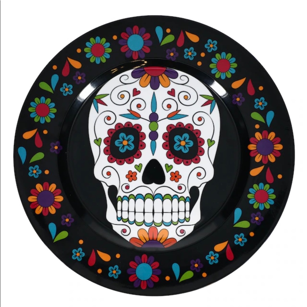 Sugar Skull melamine serving tray/charger 13”